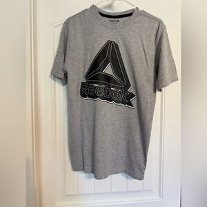 Reebok Gray T-Shirt with Logo - Size Small